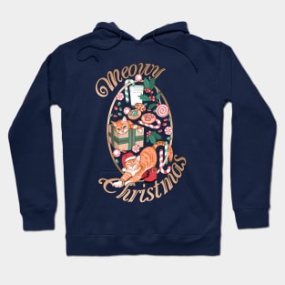 Meowy Christmas Ginger Cats Hoodie